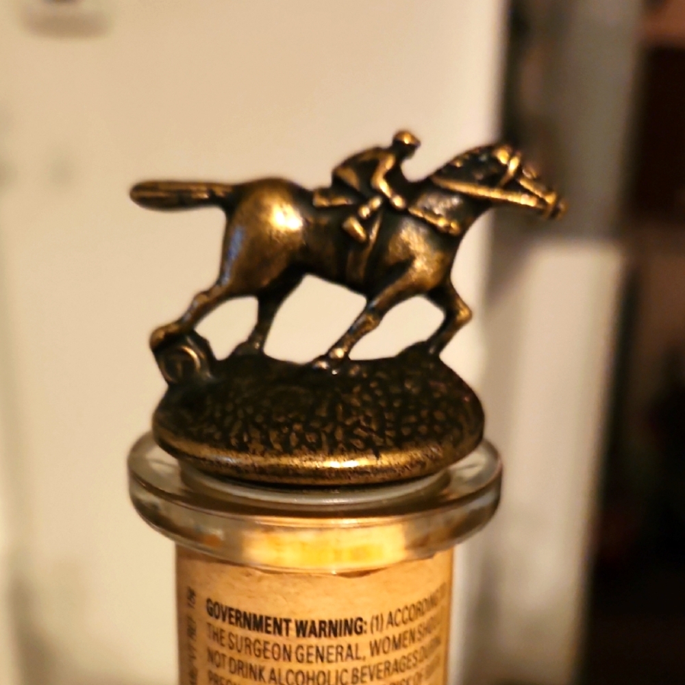 Blanton's Burbon bottle with Horse Cork letter T